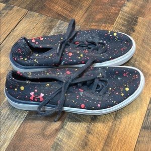 Under Armour Kids' Black Sneakers with Colorful Accents